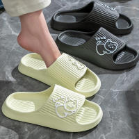 Cómodo antideslizante para hombres mujeres cachorro dibujos animados casual chanclas verano parejas sandalias - details 2