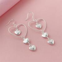 Pendientes ondulados chapados en plata, joyería de moda femenina, estilo minimalista, regalo de Navidad. - details 35