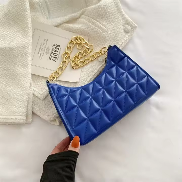 Bolso de hombro con cadena de nicho para mujer, bolso de compras con textura de moda, bolso de diamantes avanzado para mujer, nueva tendencia, combina con todo - 1