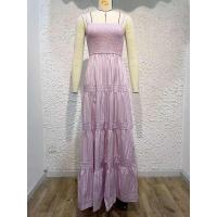 Vestido casual de moda primavera-verano con tirantes finos a rayas para mujer - details 22