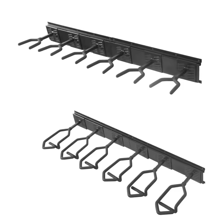 SucceBuy Gun Rack, montado en la pared interior. Vertical de 6 ranuras para rifle y escopeta. Metal resistente de 180 lb. Con acolchado suave - 1