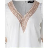 Vestido de verano con cuello en V para mujer, vestidos blancos a la moda para mujer - details 5