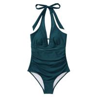 New Sexy Deep V One Piece Swimsuit Women Mesh Backess Swimwear Female Monokini Bathers Bathing Suits Summer Beach Wear - details 11