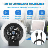 Lámpara Multifuncional Impermeable Para Acampar Con Ventilador Recargable Y Luces LED Portátil Para Mercados Al Aire Libre Y Exhibiciones - details 4