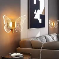 Lámpara De Pared Moderna Con Forma De Mariposa, Productos De Iluminación Decorativos Para Sala De Estar, Dormitorio Y Pasillo - details 1