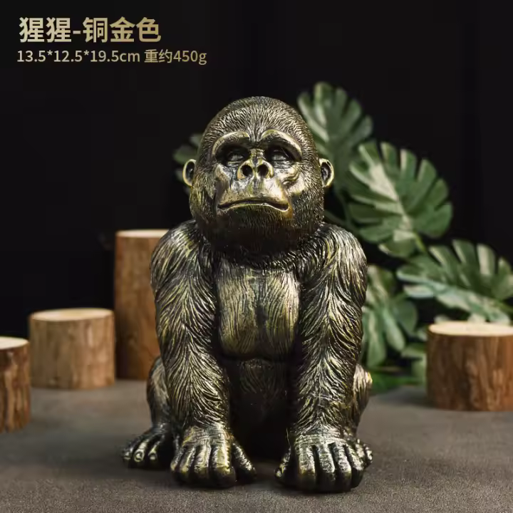 Gorilla diamante resina artesanías sala de estar escritorio Oficina decoración del hogar ornamento regalos creativos - 1