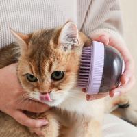 Cepillo de ducha multifunción TPR para perros y gatos, cepillo de aseo para perros con dispensador de champú, cepillo de baño para mascotas, dientes finos y gruesos suaves - details 1
