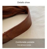 Bolsos de hombro grandes negros para mujer, bolso de compras grande, bolso cruzado de cuero suave de calidad de Color sólido, bolso de mano de viaje para mujer - details 4