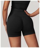 Pantalones cortos deportivos sin costuras para mujer, monos push-pull de cintura alta para gimnasio, ropa de yoga - details 19