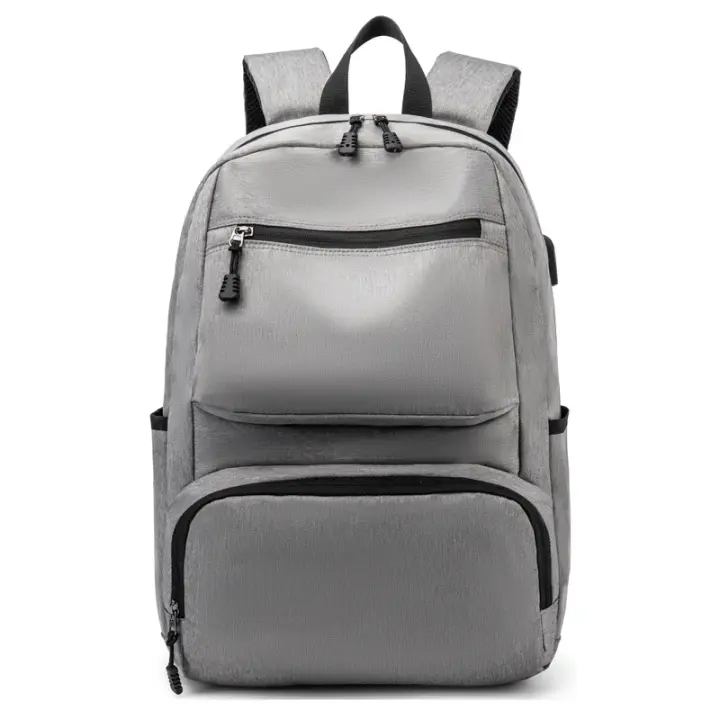 Mochila impermeable con carga USB para hombre, bolsa grande para ordenador portátil de 15,6 pulgadas, escolar - 1