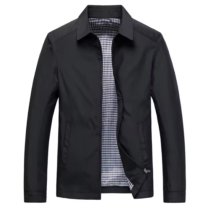 2025 Chaqueta fina informal con solapa para hombre, primavera y otoño - 1