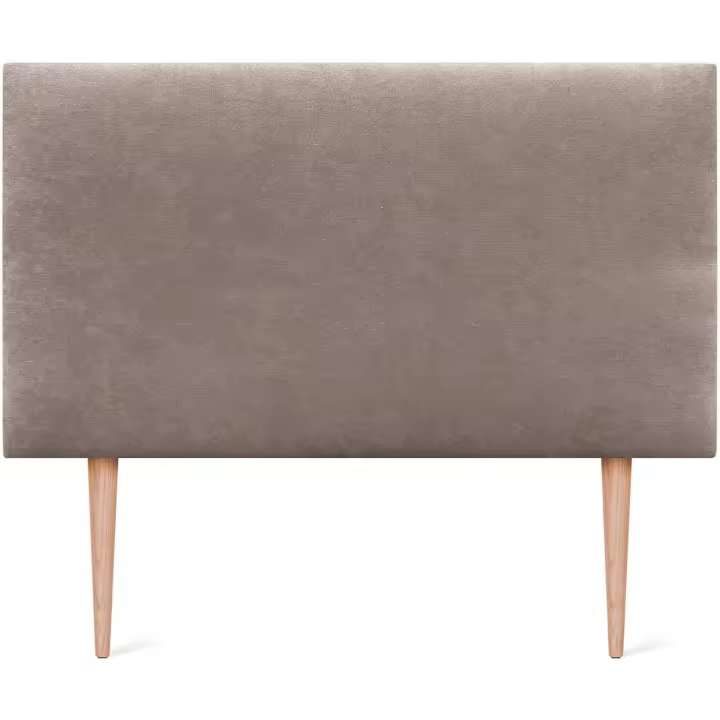 Cabecero de polipiel o tela AQUALINE liso con patas, cabecero tapizado, cama de lujo. - 1
