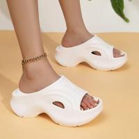 Sandalias de cuña con plataforma gruesa para mujer, verano 2024, impermeables, suela gruesa, sandalias de playa, pantuflas suaves de EVA para mujer, chanclas - details 20