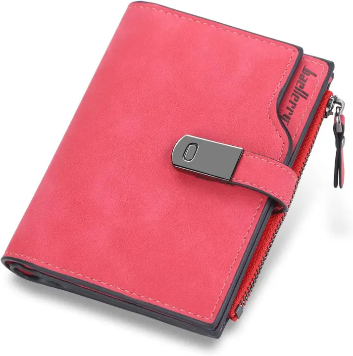 Cartera Mujer Cuero PU Pequeña con Bolsillo Monedero Billetera Mujer Corta Suave y Cómoda con 16 Ranuras para Tarjetas - 1