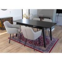 Sillas de comedor de tela (juego de 2) con patas de metal para cocina y sala de estar - details 9