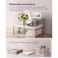 Cajas de Zapatos de Plástico Juego de 18 Organizadores Plegable, Apilable, Transparente, Blanco - details 32