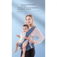 Portabebés ergonómico, adaptado a la suave malla elástica, adecuado para recién nacidos, 3 posiciones de transporte - details 5