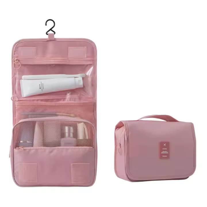 Bolsa de lavado de viaje 3 en 1, organizador colgante de separación seca y húmeda, impermeable, desmontable, almacenamiento de cosméticos, Baño - 1