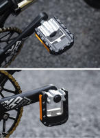 ROCKBROS-par de pedales plegables para bicicleta de montaña, pedales antideslizantes de aluminio, rodamientos autolubricantes para ciclismo - details 2