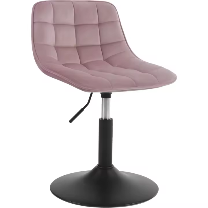Taburete de Maquillaje Elegante Altura Ajustable, Giratorio, Resalto de Terciopelo, Para Cocina y Peluquería - 1