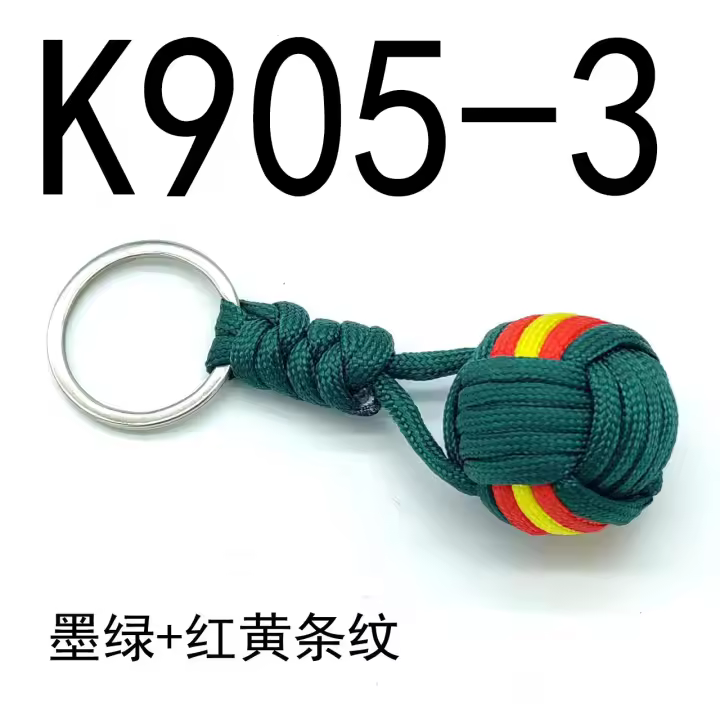 Llavero De Bolso De Paracaídas Militar Hecho De Hilo Tejido Monos Montañoso Cordón Para Supervivencia Al Aire Libre Joyería De Metal Estilo Moderno Compatible Con Todas - 1