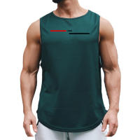 Muscleguys-Camiseta sin mangas de malla para hombre, Camiseta holgada transpirable para entrenamiento de trotar, Verano - details 4