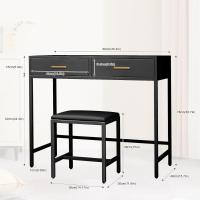 Maquillaje, Tocadores Maquillaje Morno Taburete, Mesa Maquillaje 2 Cajones, Blanco H1302 - details 4