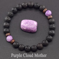 Pulsera de piedra de Lava para hombre, cuentas de piedra lunar de labradorita Natural, pulsera de Buda tibetano, pulsera difusora de aceite de Chakra, joyería para hombre - details 23