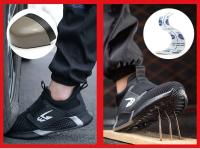 Zapatos De Seguridad Para Hombre Y Mujer 2024 Antipinchazos Y Punta De Acero Zapatillas De Trabajo Industriales Unisex Con Cordones Mesh Suela EVA Talla Verdadera - details 14