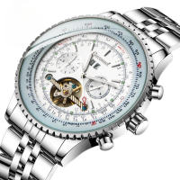 Tourbillon hueco esfera grande hombre de negocios reloj mecánico automático - details 4