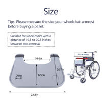 Bandeja de Silla de Ruedas ABS Moderna Desmontable, Unique, Calidad Segura - details 3