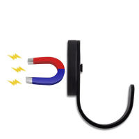 Ganchos Magnéticos Fuertes Colgado de Puerta Delantera Negra Organizador de llaves para Cocina y Nevera Soporte de 11lb - details 12