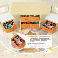Muebles para Niños Pequeños Con 2 Sillas Espacio de Almacenamiento Juegos Preescolar - details 2