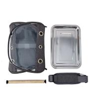 Bolsa de transporte para loros, mochila con percha para pájaros, jaula portátil con ventana lateral, plegable, jaula de viaje para mascotas pequeñas - details 9