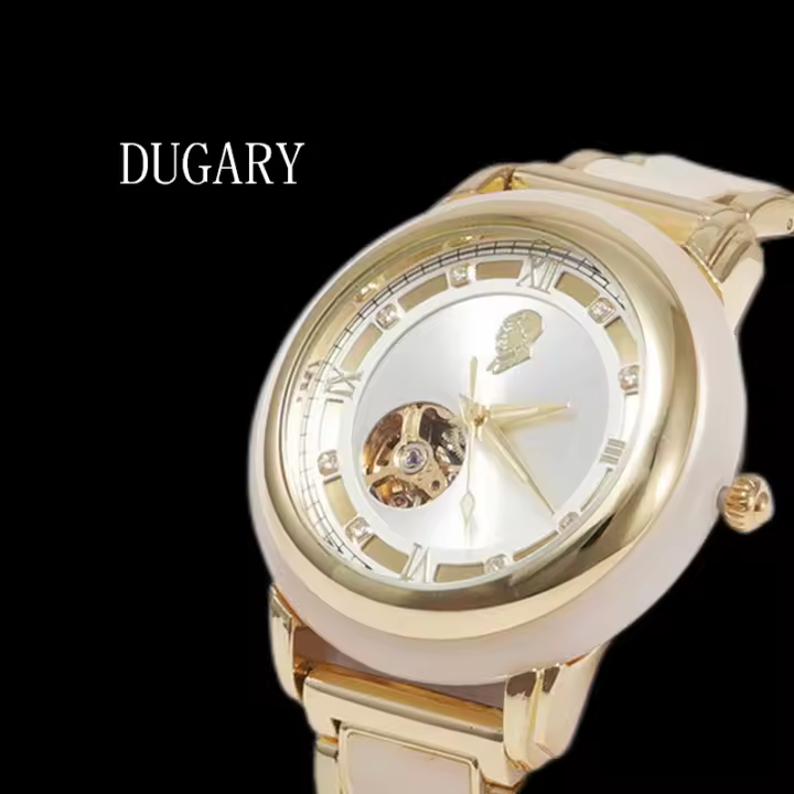 Reloj Mecánico DUGARY con Carcasa Transparente de Jade Resistente al Agua Movimiento Automático - 1