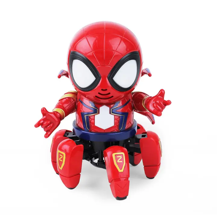 Spider-Man Robot with Lights and Music Spider Leg Design Waving Music Toy - 1