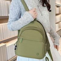 Mochila portátil de nailon para mujer, mochila informal ligera, impermeable, con múltiples bolsillos, con asa, Color sólido - details 2