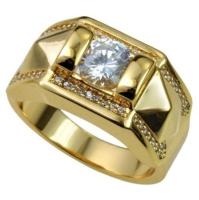 Anillo de lujo con incrustaciones de circonitas para mujer, anillo de metal tallado, color dorado, anillo de pareja, joyería de boda, compromiso, nupcial, 1 pieza - details 3