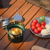 Estufa de Barbacoa Portátil de Acero Inoxidable Cocina de Campamento a Alta Temperatura con Accesorios de Alcohol - details 4
