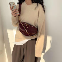 Bolso Cruzado de Cuero Falsio Elegante Correa de Cadena Chic, Diseño Sólido, Cierre de Cremallera, Perfecto para Uso Diario, Viajes y Actividades al Aire Libre - details 19