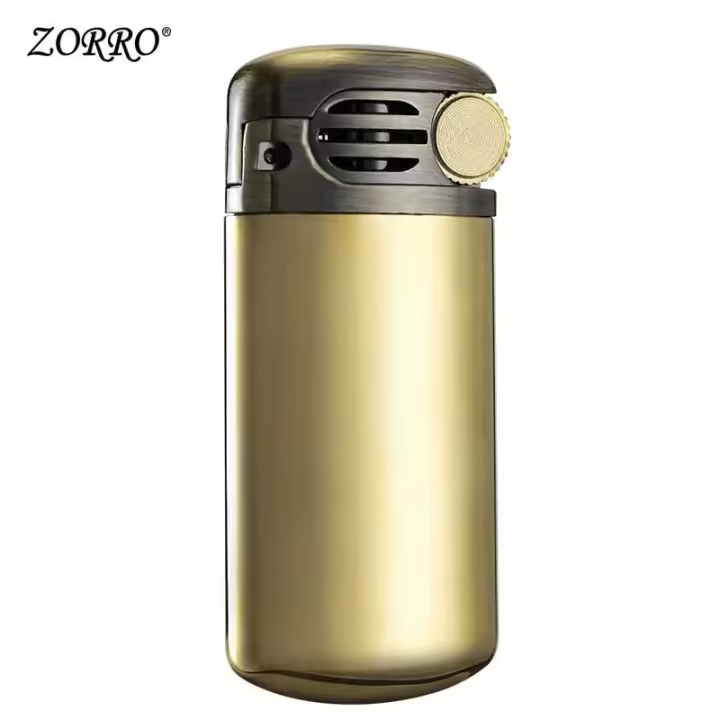 Encendedor de Gas Retro Vintage Mini Zorro-Brass A Prueba de Viento Regalo de Fumar para Hombres - 1
