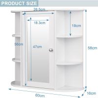 Cocina Mueble Colgante Espejo Mueble para Pared Estante Mueble Joyero Mara 6 Estantes - details 2