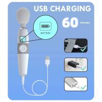 Vibrador Mágico Grande Carga USB Masajeador de Punto G para Mujeres Estimulador de Clítoris - details 5