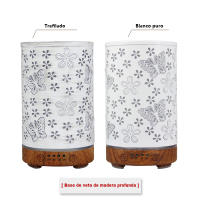 Humidificador de aire ultrasónico, difusor de aromaterapia de aceites esenciales, mariposa hueca con atomizador de luz LED de co - details 12