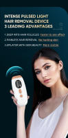 Depiladora IPL para hombres y mujeres, recortadora de Bikini, removedor de vello láser portátil permanente, indolora, utilizada en el hogar y los viajes, 999900 Flashes - details 0
