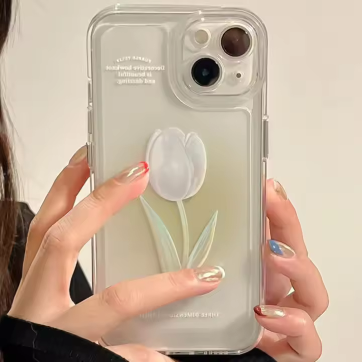 Funda para iPhone 16/15/14/13, Tulipán, Suave, Antirrayas, Antigolpes - 1