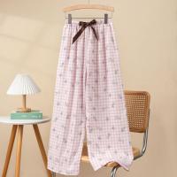 Pijama de algodón con burbujas para mujer, pantalones casuales de verano nuevos para el hogar, estilo delgado, se pueden usar al aire libre, pantalones antimosquitos, pantalones largos sueltos de talla grande - details 16