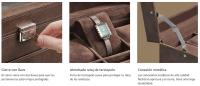 SONGMICS Caja de Reloj, Estuche de Reloj con Tapa de Cristal de 2 Niveles para 12 Relojes, Cerradura, 1 Cajón, para Anillos Pulseras, Regalo Ideal, Cuero Sintético Marrón, Forro Marrón/ Negro y Forro Beige/Negro y Forro Negro/Negro y Forro Gris/Rojo - details 1