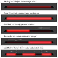 Tira de luces LED rojas multifunción para maletero de coche, lámpara de freno de señal de giro, conducción trasera Exterior, fibra de carbono, 1,2 M - details 2
