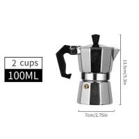 Tetera de aluminio para el hogar, equipo de vajilla italiana octogonal, Moka, café, té, oficina, hogar, viaje, Camping al aire libre - details 11